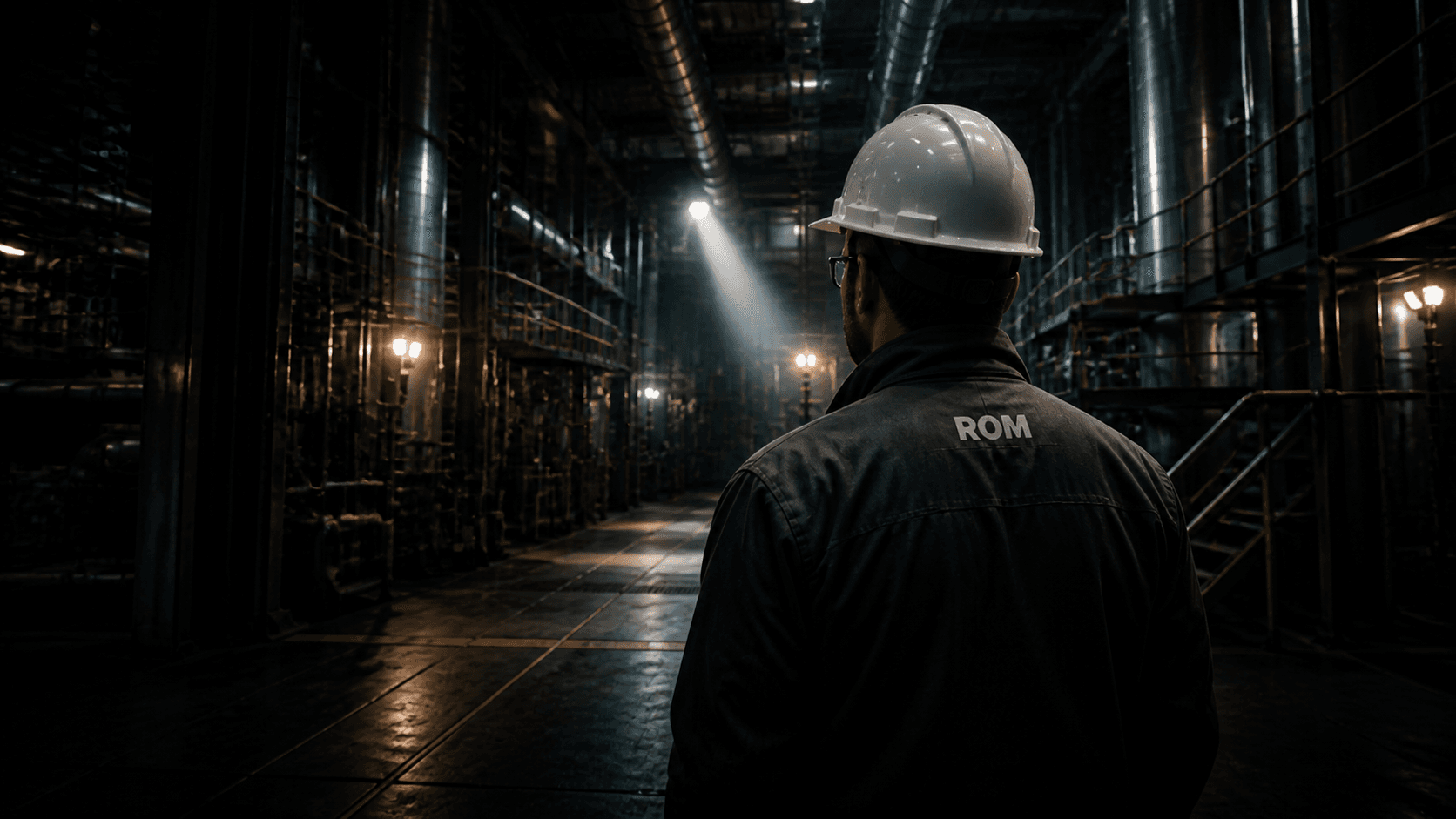 ROM Technik Mitarbeiter in einer Industrieanlage